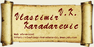 Vlastimir Karadarević vizit kartica